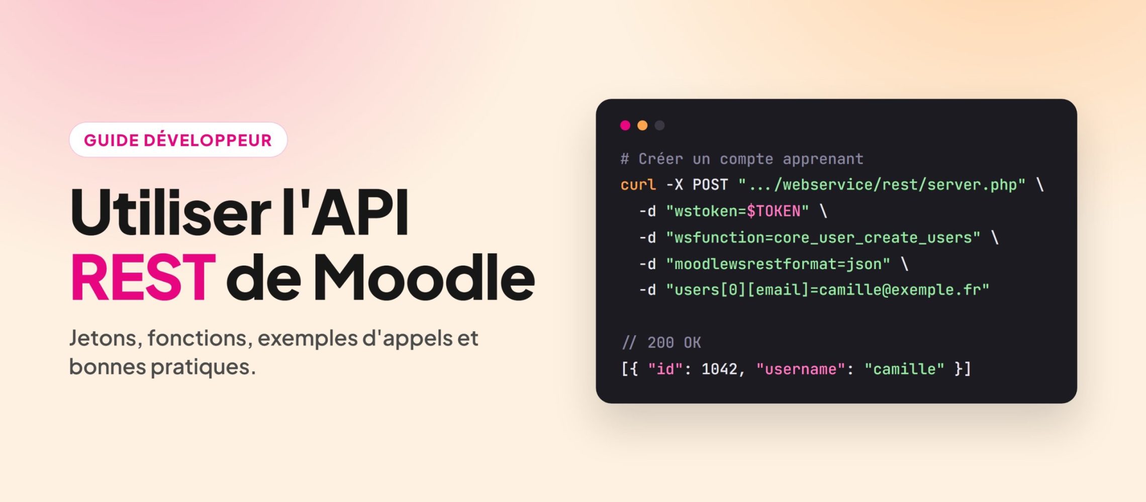Utiliser l API REST de Moodle avec GoodMoodLMS