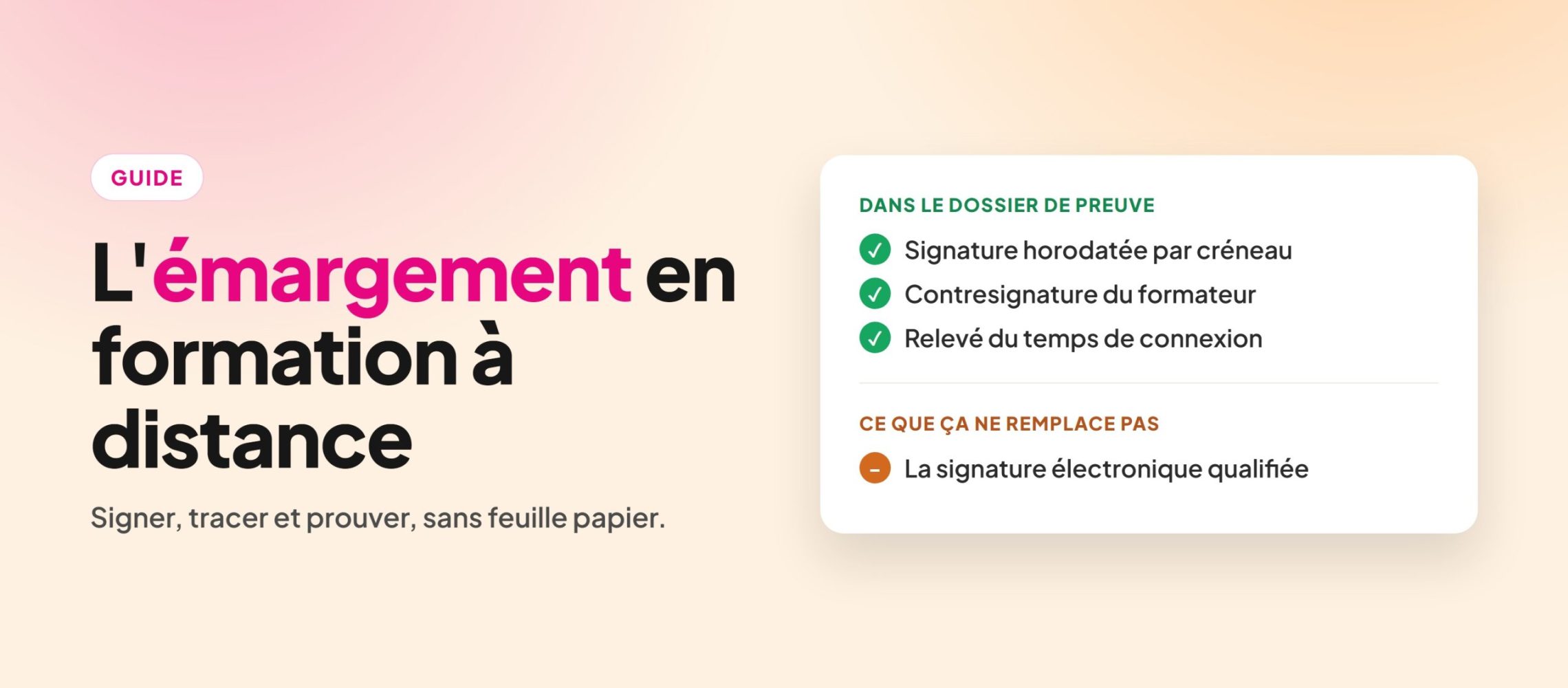 Émargement en formation à distance avec GoodMoodLMS